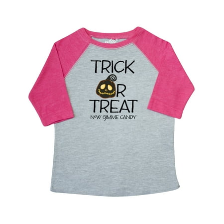 

Inktastic Trick or Treat Now Gimme Candy with Halloween Pumpkin Gift Toddler Boy or Toddler Girl T-Shirt