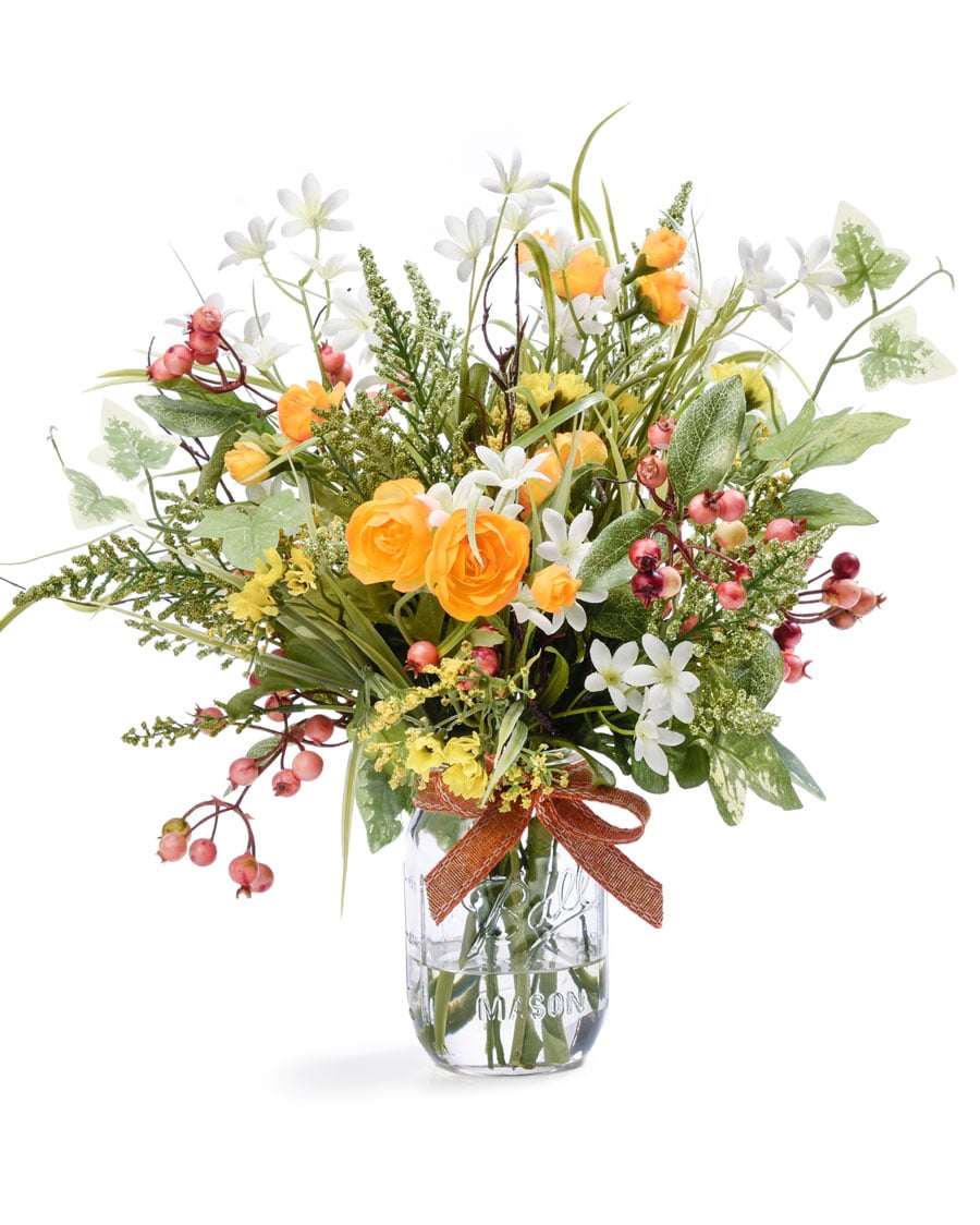 Mixed Wildflowers Silk Arrangement
