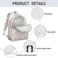 thumbnail image 4 of Colorful Funny Dachshund Backpack for School,Cute School Bag,Schoolbag with Adjustable Shoulder Straps & Padded Back,15.25"x11.5"x5.25", 4 of 6