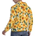 thumbnail image 6 of Wukai Green Leaf Sunflower Print Men Hoodies Fleece Sweatshirts Long Sleeve Sweaters Pullover Fall Outfits Winter Clothes-Large, 6 of 7
