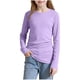 thumbnail image 2 of Camisas lisas de manga larga para niñas, lindas blusas casuales elegantes con cuello redondo, ropa, camisas de cuello redondo, top de poliéster para niñas, 2 of 8