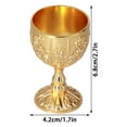 thumbnail image 3 of 2Pcs Medieval Vintage Wine Chalice Drinking Cup Goblet European High Grade Golden Retro Ornaments for Traveling Decoration Home Collection Pumpkin Gold, 3 of 9
