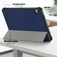 thumbnail image 3 of TECH CIRCLE for iPad 10th Generetion(2022 Release),iPad 10.9 inch Case with Pencil Holder[Support iPad Pencil Charging/Pair],Trifold Stand Smart Cover with Soft TPU Back,Auto Sleep/Wake,Darkblue, 3 of 9