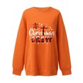thumbnail image 4 of Crewneck Sweatshirts For Women Vintage Women's Fashion Loose Long Sleeve Round-Neck Blouse Christmas Printing T-Shirt Tops Sudaderas Mujer Ligera, 4 of 6