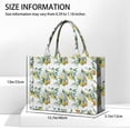 thumbnail image 3 of Large Capacity Tote Bag,Yellow Lemon Fruit Leaves White Pattern Handbag Fashion Luxury Tote Bag,15.7"x13"x 5.1" Inches,Laptop Compatible, 3 of 6