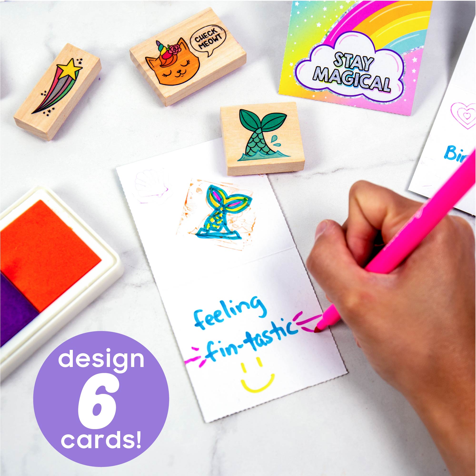 Just My Style Wooden Stamp Card Making Kit, 28 Pieces photo 5