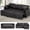 Black, variant on ACMEASE 108" Suede Leather Sectional Sofa w/Adjustable Backrests, Pull Out Sofa Bed w/USB Charger Port& Reversible Storage Chaise,Convertible U-Shaped Sofa with Cup Holders for Living Room,Brown