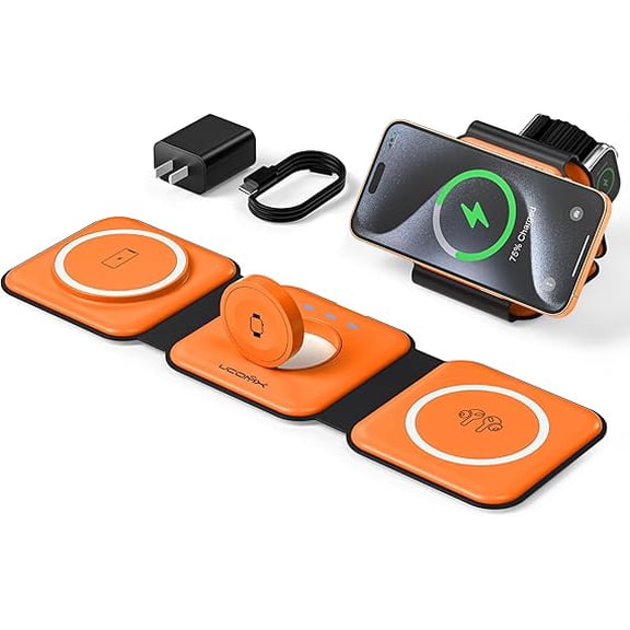 3-in-1 Foldable Wireless Charging Station for Multiple Devices