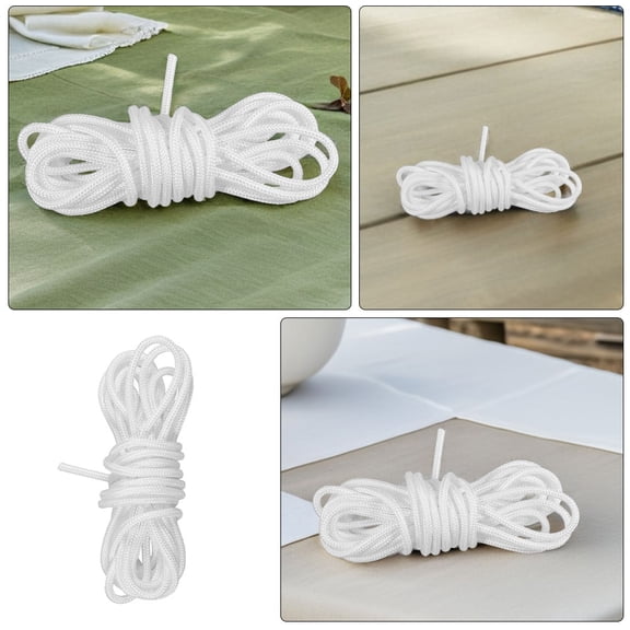 WEAVILUX White Nylon Replacement Cord Rope for Patio Umbrellas - Outdoor Umbrella Repair Accessory