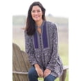 thumbnail image 4 of Woman Within Plus Size Button-Front Mixed Print Tunic, 4 of 5