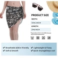 thumbnail image 7 of Bingfone Travel The World Women's Sarong Swimsuit Cover Ups Bathing Suit Coverups Chiffon Beach Wrap Skirts, 7 of 7