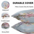 thumbnail image 4 of Waterproof Throw Pillow Covers Set of 2, 20x12 Inch Spring Pink Flower Decorative Pillowcases Outdoor Pillow Slip Cushion Covers Set for Couch Tent Lavender Botanical Blue Wood Board, 4 of 7