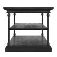 thumbnail image 4 of Weston Home Cabana Rustic Storage Wood & Metal Square End Table, Black, 4 of 6