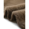 thumbnail image 5 of Women's Faux Fur Coat Winter Lapel Shaggy Warm Fluffy Jacket with Pockets M Brown, 5 of 6