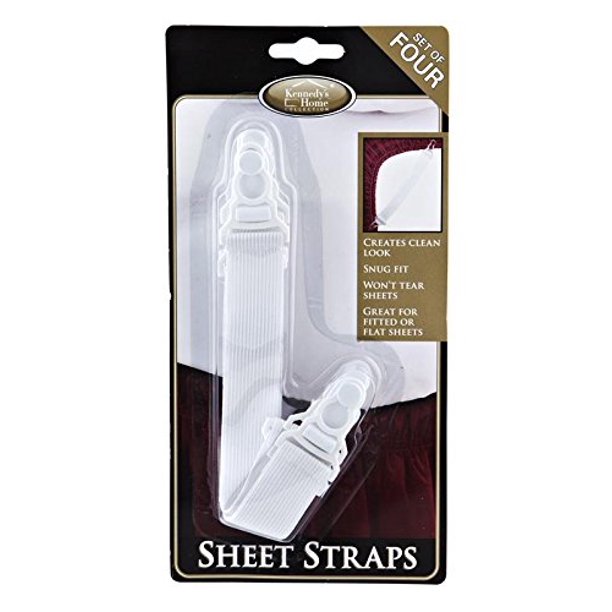 Home Details 4 Pack Sheet Strap Fasteners in White