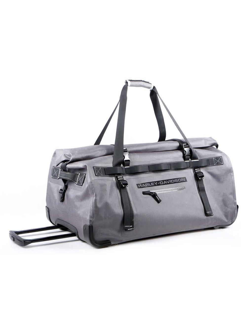 Harley-Davidson 29" Waterproof Adventure Large Wheeling Duffel Bag, Silver/Black, Harley Davidson