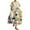Yellow, variant on Ruyang Vintage Japanese Art Dress for Women 2024 Boho Floral Print Oversized Crewneck Linen Casua Summer Dresses Women's