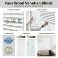 thumbnail image 3 of Regal Living Dark Oak Cordless Room Darkening Textured Faux Wood Blinds, 69.5" W x 64" L, 3 of 9