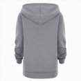 thumbnail image 4 of KPOPLK Boys Hoodie Sweatshirts Long Sleeve Zipper Jacket Top for 1-9 Years Fall Winter Cotton Solid Color Coat Grey Size 5-6 Years, 4 of 4