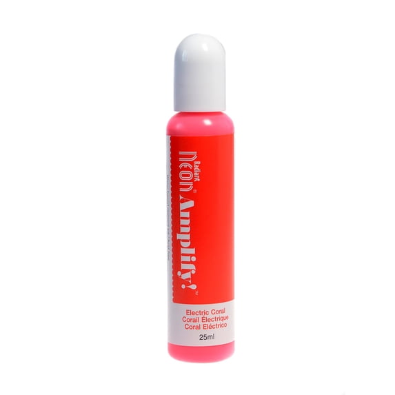 Radiant Neon Amplify! Dimensional Ink 25 ml, bottle, electric coral (pack of 4)