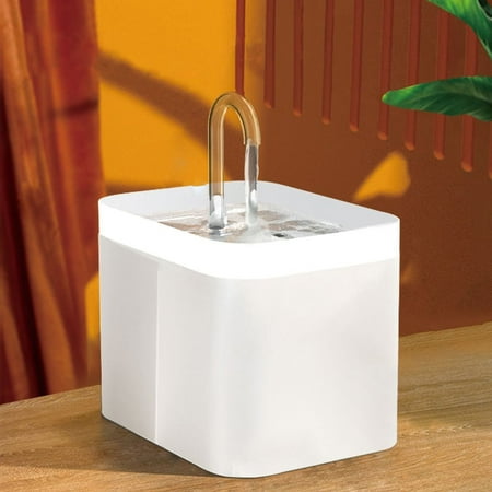 Mute Electric Pet Water Dispenser Recirculate Filtring Drinker Cat Water Filter Pet Drinking Dispenser Pet Drink Bowl Cat Water Fountain TRANSPARENT USB