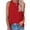 Red, variant on Womens Clothes under $5.00 Clothing Women Fashion Summer Sexy Sleeveless Solid Color Light Loose Ventilation T-Shirt