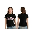 thumbnail image 4 of Mialoley Femmes Slim Fit Col Rond Manches Courtes Mignon T-shirt Imprimé Tops pour l'Été, 4 of 9
