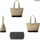 thumbnail image 3 of Women's Canvas Tote Bag A4 Large Capacity Handbag with Zipper Shoulder Bag Shopping Travel Work, 3 of 4