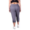 thumbnail image 4 of INERZIA 2 Pack Womens Plus Size Cropped Joggers with Pockets Capri Length Plus Size Sweatpants For Women Black and Charcoal 1X, 4 of 5