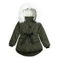 thumbnail image 2 of Kids Puffer Jacket Winter Coats for Girls with Pocket Zip up Winter Hoodies Coat Windproof Warm Thick Warm Snow Hoodie Outwear for Teen 5-7 Years, 2 of 9