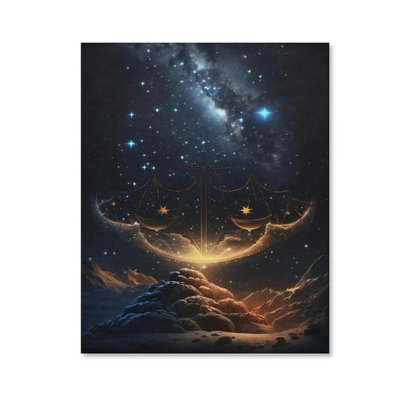 Starry Sky Scales Poster Canvas- Perfect for Wall Artrations, Dining Room Decor, Bedroom Art, Wall Decor Living Room, Wall Art, Frameless 8x10inch