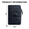 thumbnail image 2 of Apuakthei - Cartera pequeña de piel plegable para mujer, con ranuras para tarjetas, ventana de identificación, monedero con cremallera, 2 of 6
