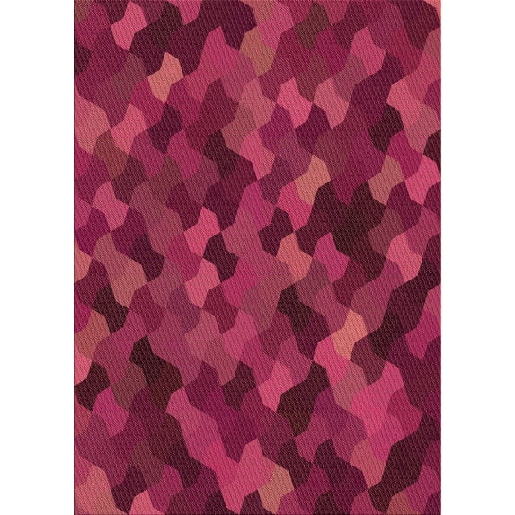 Ahgly Company Indoor Rectangle Patterned Crimson Red Area Rugs, 6' x 9'