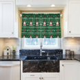 thumbnail image 5 of Yayeee Kitchen Curtains Tier Pair Light Filtering 27"x36" Rod Pocket Short Cafe Window Panel, Green Christmas Trees, 5 of 7