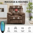 thumbnail image 4 of Bonzy Home Fabric Power Lift Recliner Chair with Massage, Heat Therapy, Hidden Cup Holders and Side Storage Pocket for Elderly Daily Home Use, 4 of 8