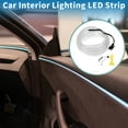 thumbnail image 2 of Luces LED de cable EL de 4m Unique Bargains, tira de luz brillante para iluminación interior de coches, luz de neón flexible para decoración de coches USB (5v) Azul Hielo, 2 of 7