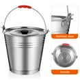 thumbnail image 2 of WHAMVOX Porte-Charbon pour Barbecue en Acier Inoxydable Rond Style Simple 1 Pcs, 2 of 8