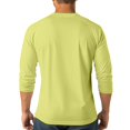 thumbnail image 5 of Hearthz Baseball T Shirts for Men 3/4 Sleeve Henley V Neck Button Down Mens T-Shirts Big and Tall Mens Comfort Colors Tshirt Yellow M, 5 of 9