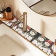thumbnail image 2 of Yayeee Faucet Mat for Kitchen Sink 14.7" Diatomite Long Splash Guard Pad, Red Snowmen, 2 of 7