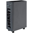 thumbnail image 1 of Cesto de ropa DOKEHOM Slim 63,5 cm con ruedas 52 L, gris oscuro, 1 of 9