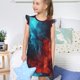 thumbnail image 4 of Fotbe Red And Blue Fire Vestido de Dormir para Niñas de 3 a 10 Años, Mangas Cortas, Estilo Princesa, Pijama Camisón con Mangas Voladas-XX-Large, 4 of 6