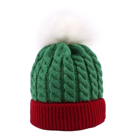 iHPH7 Christmas Hat Beanie Hats for Women Christmas Beanie Knitted Hat Warm Hats for Women Skull Cap Christmas Accessories Green One Size