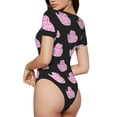 thumbnail image 2 of Balery Cowboy Hat Body de cuello redondo de manga corta para mujer Tops de manga corta Tops básicos-Medium, 2 of 7
