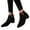 Black, variant on Ankle Boots for Women Lightweight Block Low Heel Pointed Toe Side Zipper Dressy Short Booties