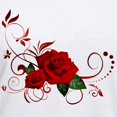 thumbnail image 3 of CafePress - Red Roses Women's V Neck T Shirt - Womens Cotton V-Neck T-shirt, 3 of 4