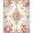 Pink Multi, Pattern 11, variant on Design&I 8'x10' Washable Area Rug Sleek Flatweave Pet Friendly Pink Boho Vintage Scroll Border Delicate Blossoms Girly Bathroom for King Size Bedroom, Under Bed