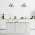 thumbnail image 5 of Ludlow 1-Light Brushed Nickel Hanging Kitchen Pendant Light with Opal Glass Shade, 5 of 7