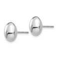 thumbnail image 2 of Real 14kt White Gold Polished Post Earrings; for Adults and Teens; for Women and Men, 2 of 3