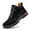 Black, variant on Flyland Men's Chukka Boots Casual Handmade Leather Shoes Male Ankle Boot Mid Top Outdoor Sneakers Men