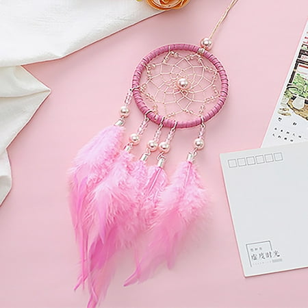 

PhoneSoap Dream Pendant Wall Decor Stone Handmade Dream Bedroom Boho Home Decor Wedding Decorations Craft Gift Pink